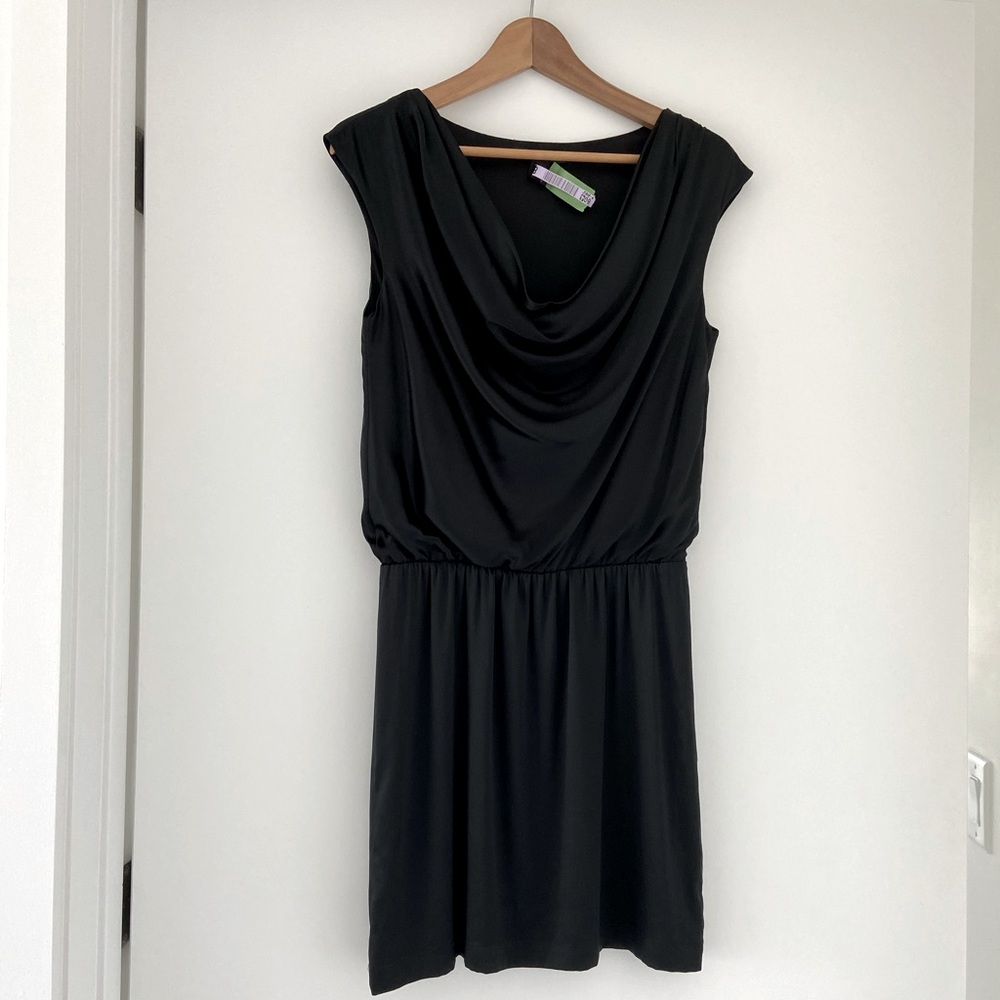 White House Black Market Black Cocktail Dress, 95% Silk/5% Spandex, Size Small